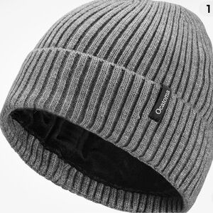 Ocatoma Gray Ribbed Beanie unisex